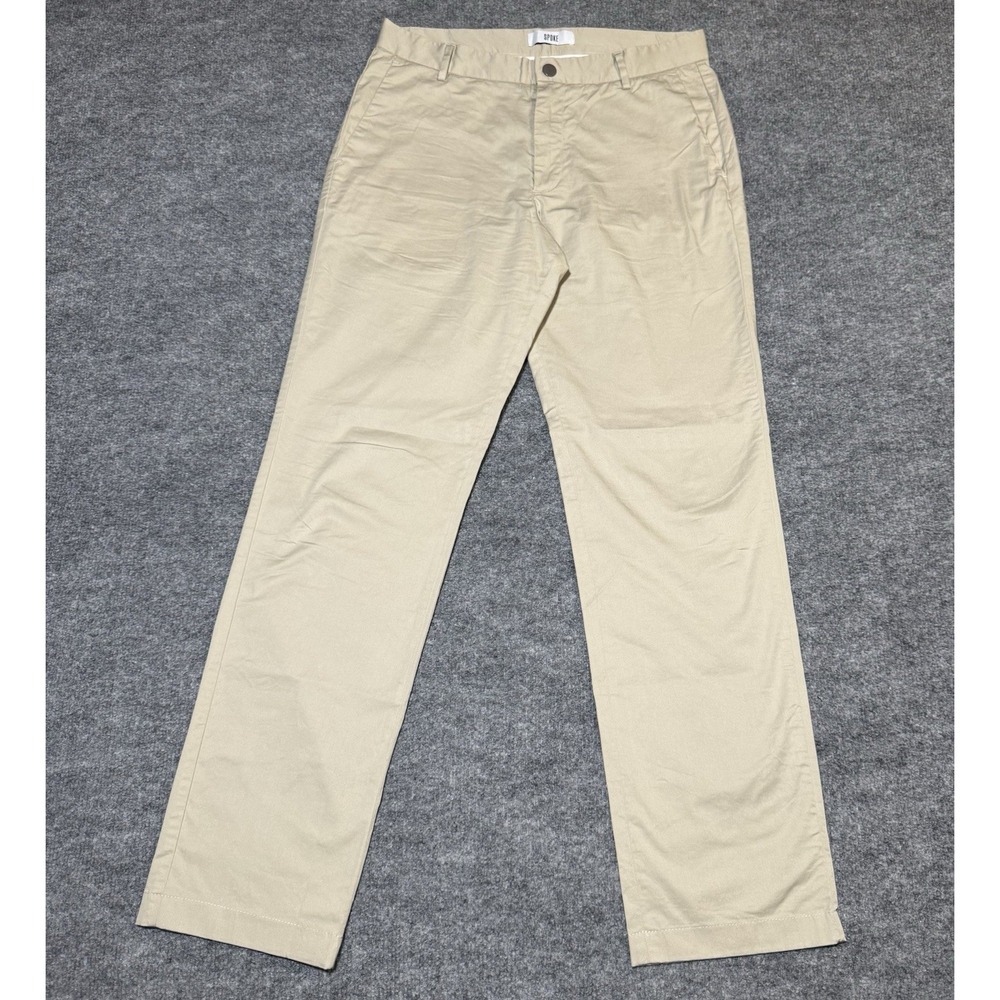 Spoke Sharps Build B Pant Khaki Men 30x30 Straight Flat Front Stretch Khaki Tan